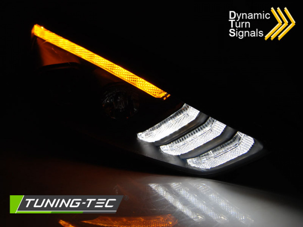 LED Tagfahrlicht Scheinwerfer für Ford Focus MK3 Facelift 14-18 schwarz mit dynamischem LED Blinker